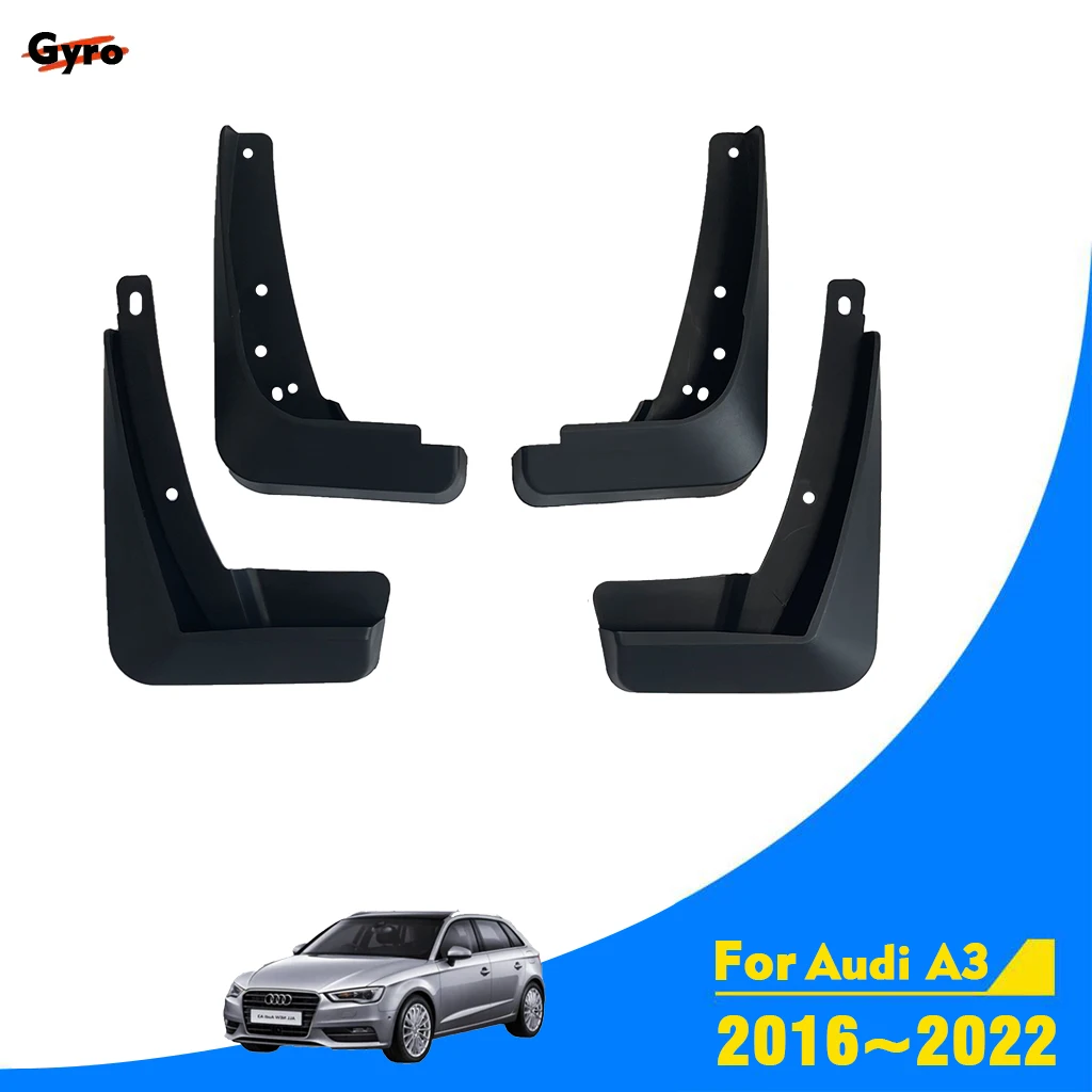 

For Audi A3 8V Sportback 2016~2022 Car Mudguards Fenders Flares Tuning Wheel Splash Mud Flaps Duraflap MudFlaps Accessories 4Pcs