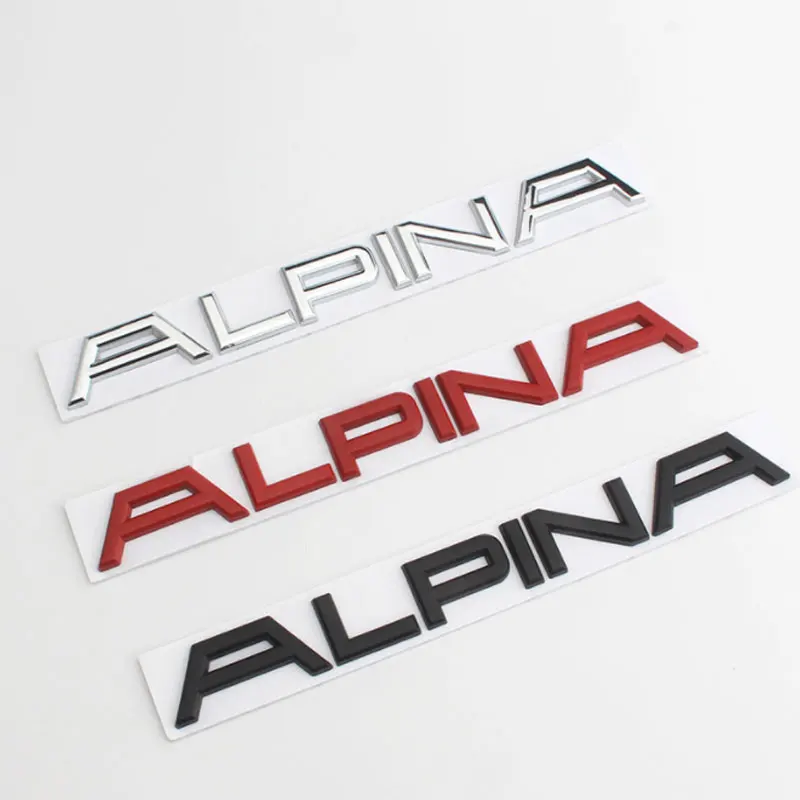 

Car Styling Fender Side Rear Trunk Badge Logo Sticker for alpina bmw b3 b4 b5 b6 c2 d3 d4 d5 xd3 xd4 XB7 chrome Letter Emblem