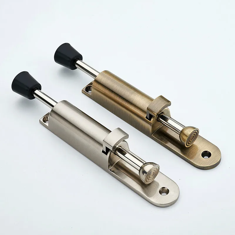 

Heavy Duty Door Stopper Zinc Alloy Soft Rubber Foot Spring Loaded Easily Step-On Stoppers Holder ZM919