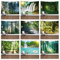 landscape tapestry beautiful natural forest print large wall cloth bedspread beach towel