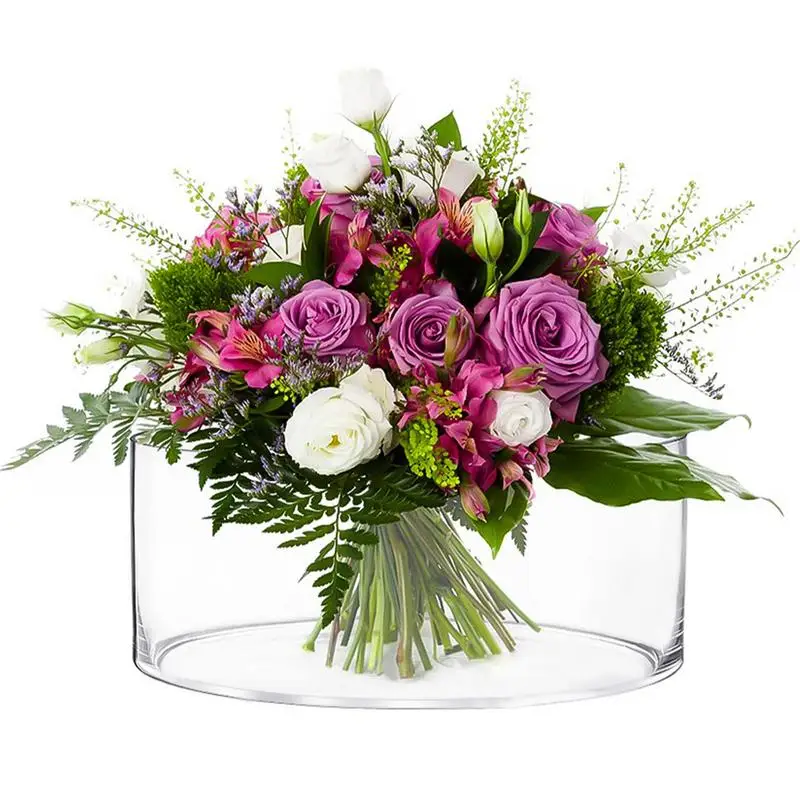 

Acrylic Clear Flower Vase Simple Cylinder Dinner Table Floral Arrangements Vases Home Wedding Decoration Flower Vase