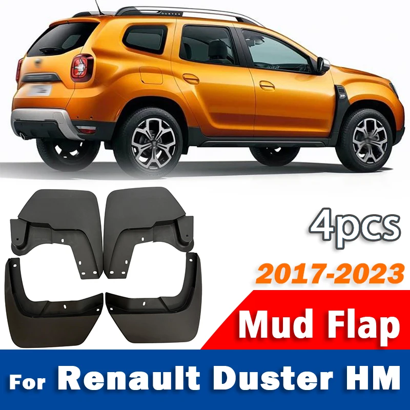 Фото 2017-2023 ДЛЯ Renault Duster HM Dacia Брызговики Защитные накладки на крылья Защита от брызг Аксессуары для автомобиля 1 комплект 4 шт. №1