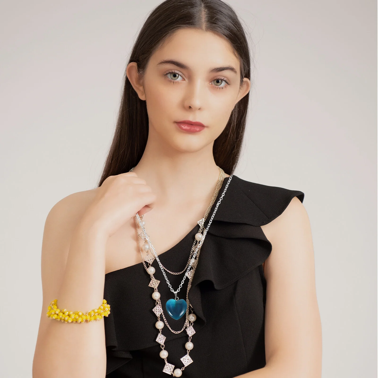 20 Pcs Ornament Heart Pendant Bracelet Adorable Decor Crafts Accessory Natural Crystal Hanging DIY