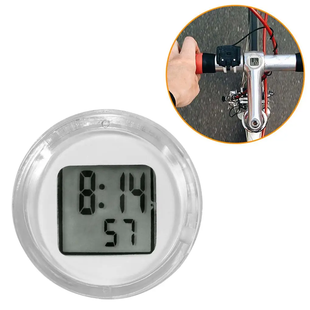 

Bike Mini Clock Waterproof Back Adhesive Compact Motorcycle Watch