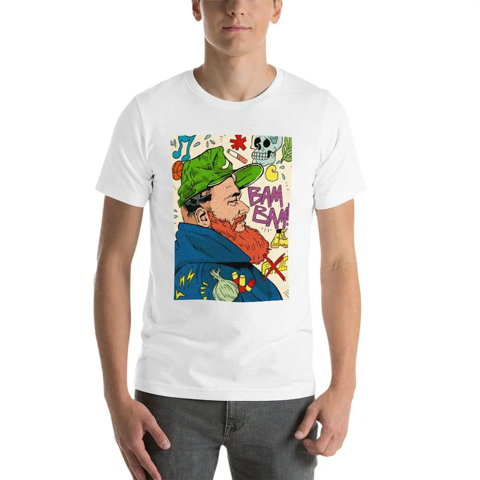 Футболка ACTION BRONSON летние топы корейская модная мужская одежда