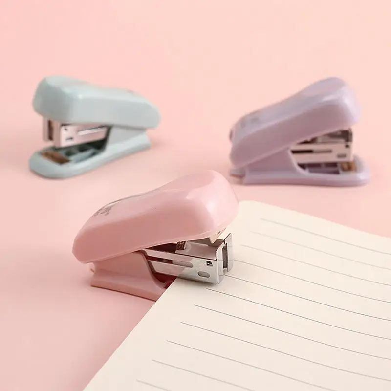 

Mini Stapler With Staple Portable Handheld Office Stapler Desktop Stapler Includes Built-in Staple Remover & 400 PCS Staple For