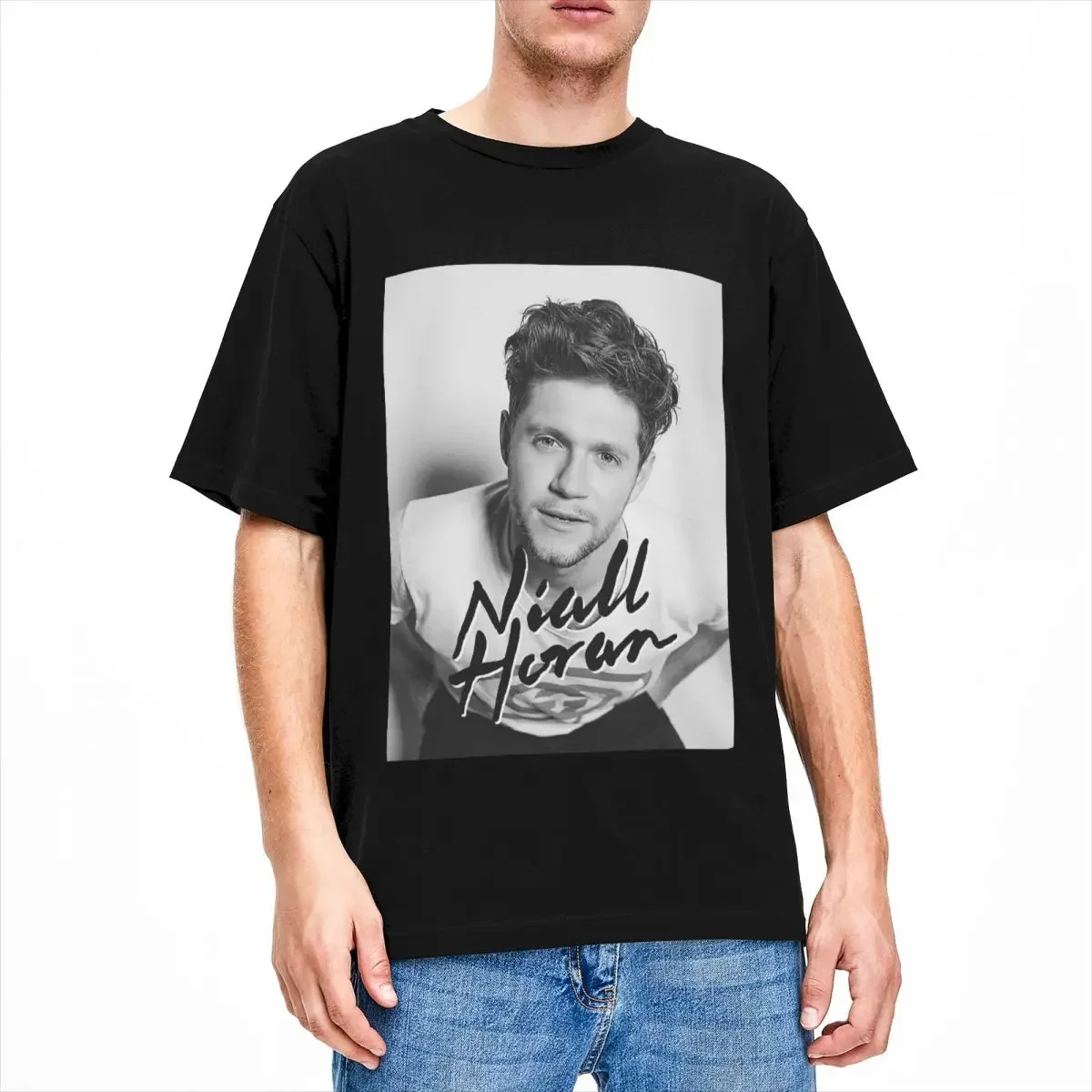 Мужская футболка Niall Horan североамериканский тур повседневные футболки из чистого