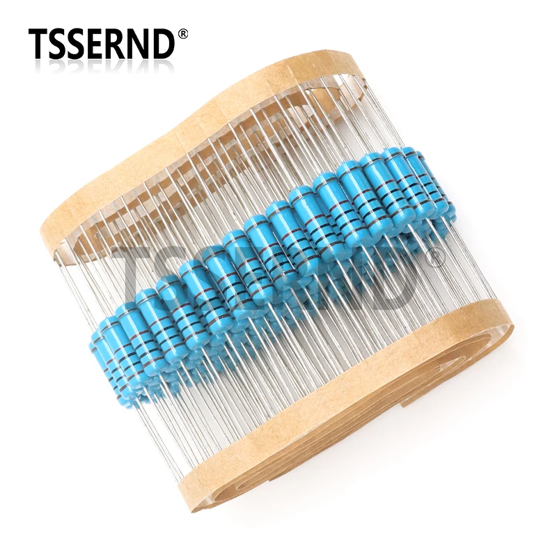 20 шт. Металлопленочный резистор 2 Вт 1% 0R - м 10 100 120 150 270 330 390 470 1K 2K 4 7K 10K 15K 22K 47K 100K 470K 1M