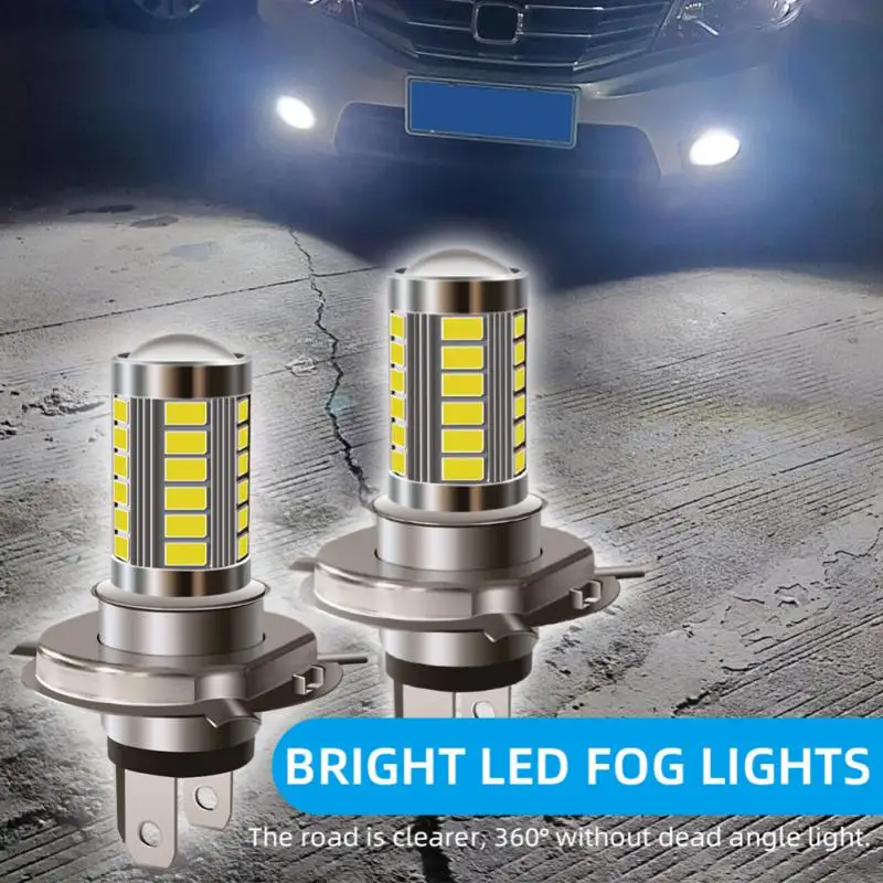 

2 шт., Автомобильные светодиодные лампы H4 H7 H1 H3 5630 33SMD 12 В