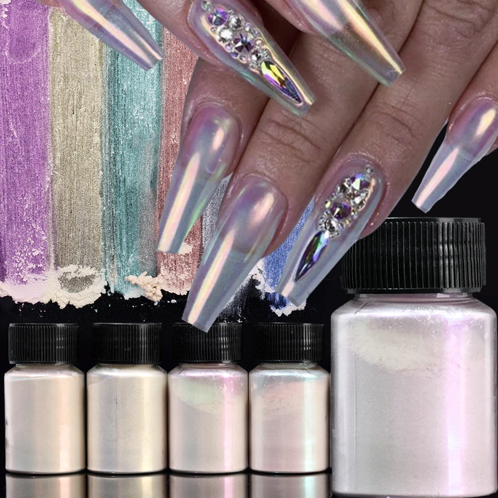 

Aurora Pearl Nail Порошковая голографическая Мерцающая Пыль для маникюра
