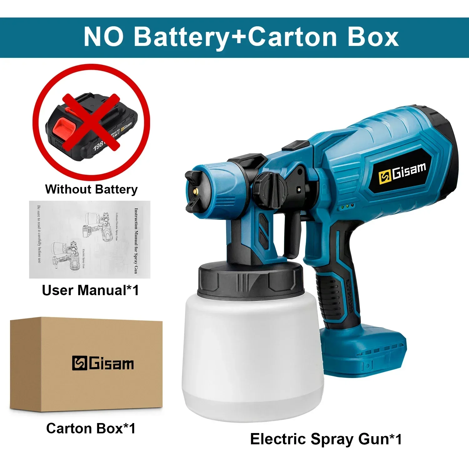 

Gezione 1000 мл электрический беспроводной распылитель HVLP распылитель краски для мебели покрытие аэрограф инструменты для Makita 18 В батарейные штифты