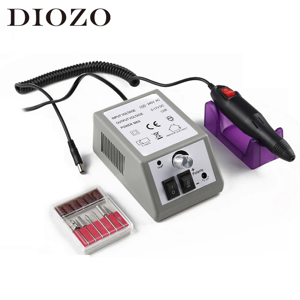 

DIOZO Professional Nail Drill Manicure Machine Electric Nail Drill Bits Set Mill Cutter File Gel Cuticle Remover