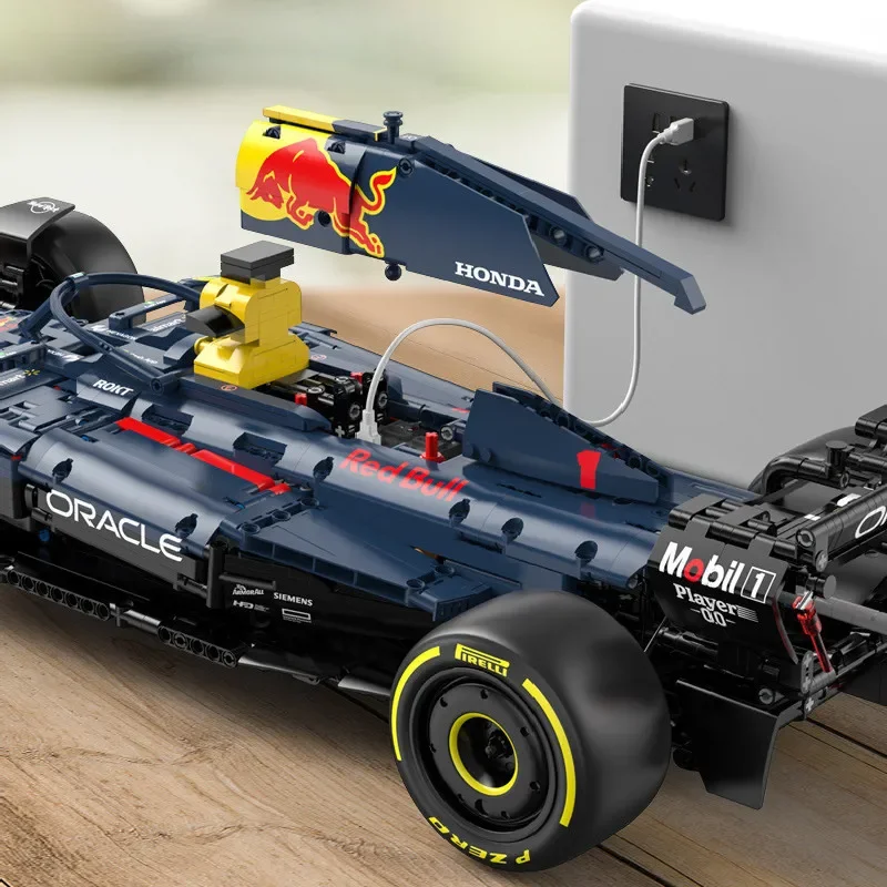 2509 шт. RASTAR Technic R/C 1:8 Bull F1 RB19 Кирпичи Супер гоночный Формула Строительные блоки