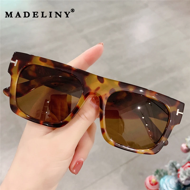 Женские солнцезащитные очки большого размера MADELINY, квадратные брендовые дизайнерские очки с градиентными линзами, MA349