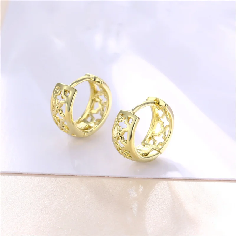 

Jewelry Gold Plated Leaf Clover Leaf Clover 2021 Hyperbole Favourite Earring for Women Luxurious Wedding