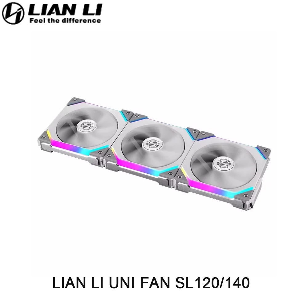 Вентилятор LIAN LI UNI SL120 SL140 PWM, модульный вентилятор без кабеля, компьютерная система охлаждения воды/воздуха, Маргаритка, 5 В, ARGB AURA SYNC