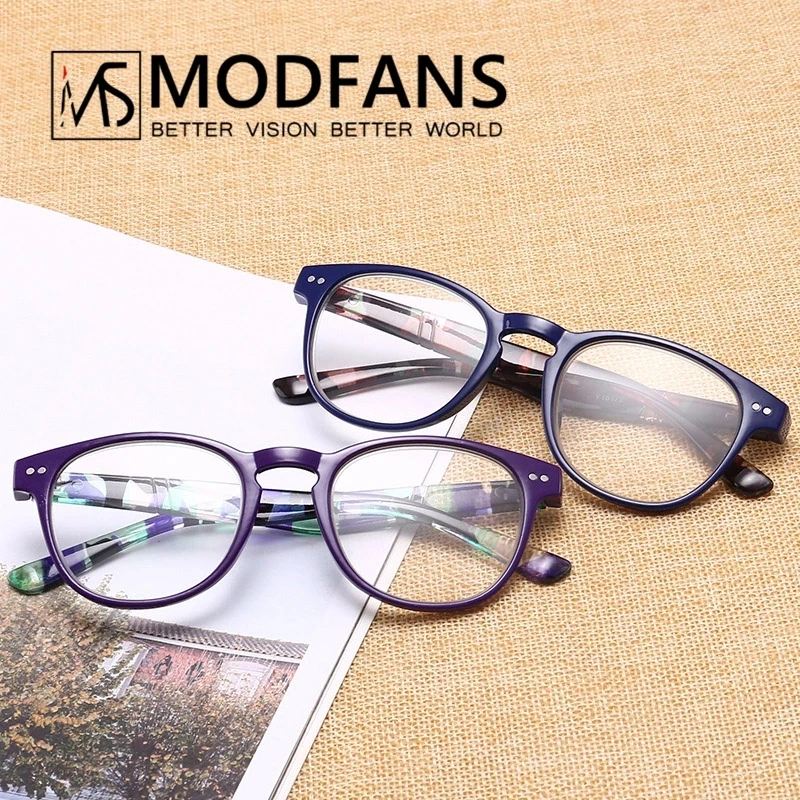 

Men's Trendy Fashion New PC Full Frame Reading Glasses Women's HD Resin Spring Hinge Presbyopia Eyeglasses With Diopter