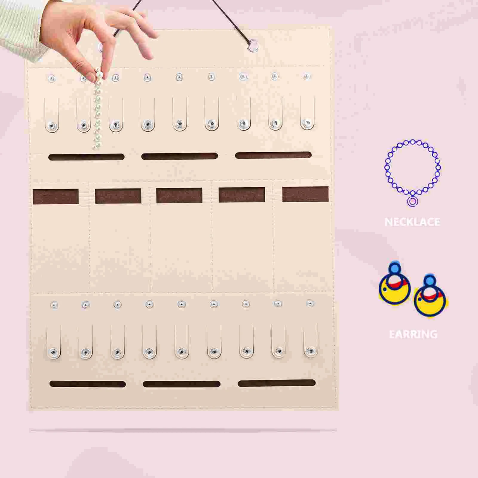 

Hanging Holder Jewelry Wall Organizer Storage Necklace Mount Hair Accessories Earring Pocket Earrings Closet Mou Sunglasses Box