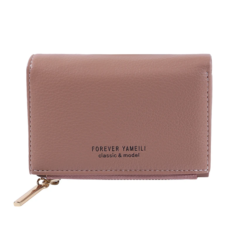 

Женский кошелек, мягкий женский кошелек, мини держатель для карт на застежке, короткие модные кошельки, простой маленький кошелек из искусс...