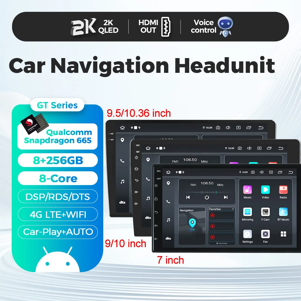 НОВЫЙ автомобильный мультимедийный плеер 2 DIN Android 14 универсальный для Toyota Hyundia Honda