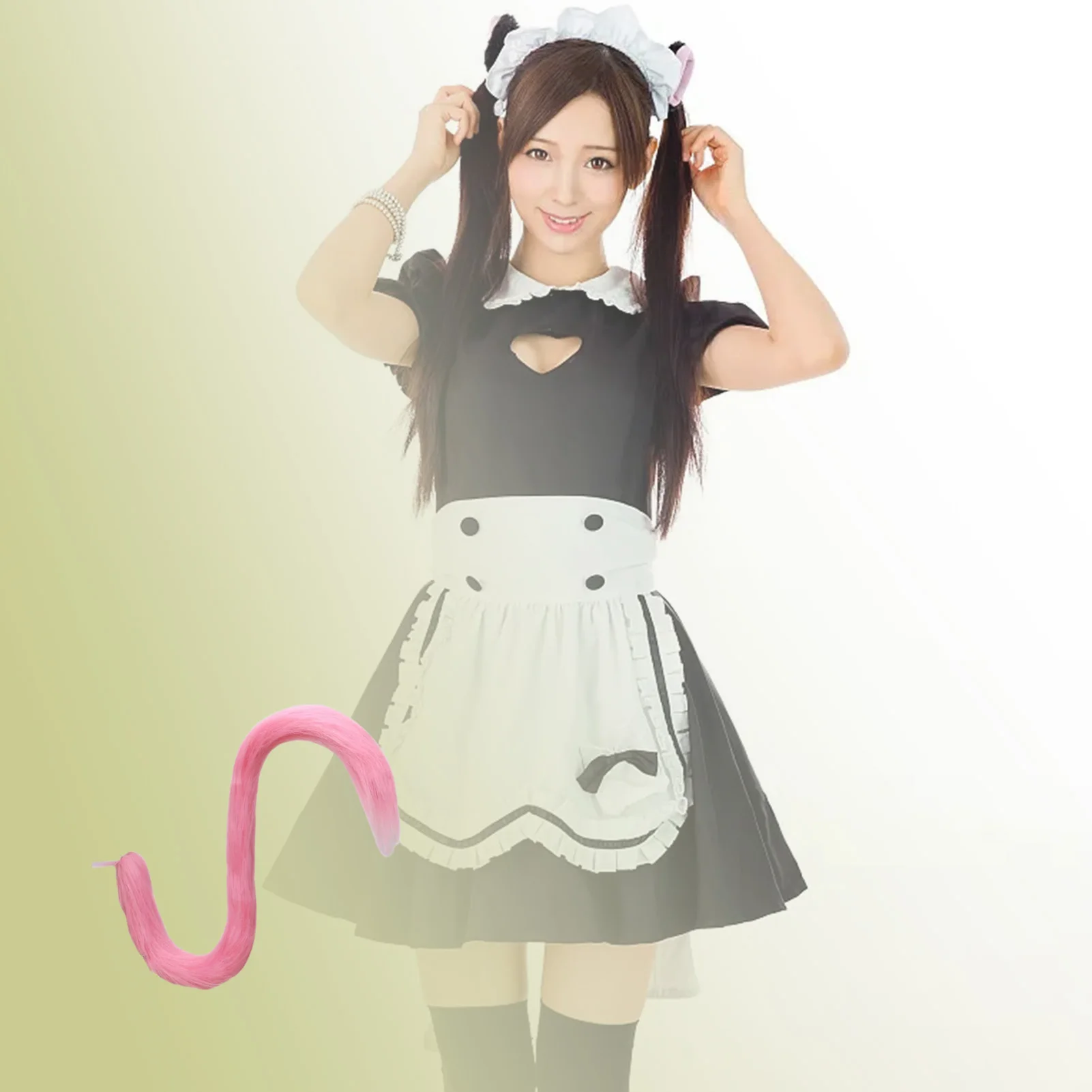 Искусственный мех кошачий хвост горничная искусственный кот обезьяна модель