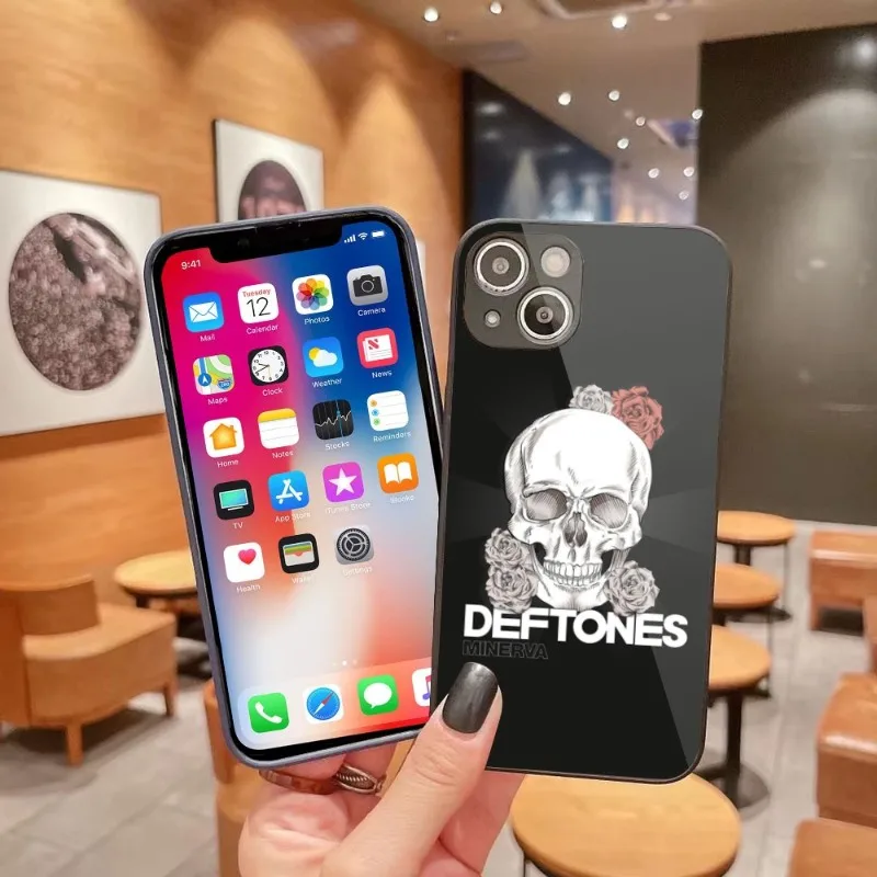 

Крутой телефонный чехол D-Deftones для iPhone 14, 13, 12, 11 Pro Max, X, XR, XS, 8, 7 Plus, чехол из жидкого стекла, чехол, оболочка