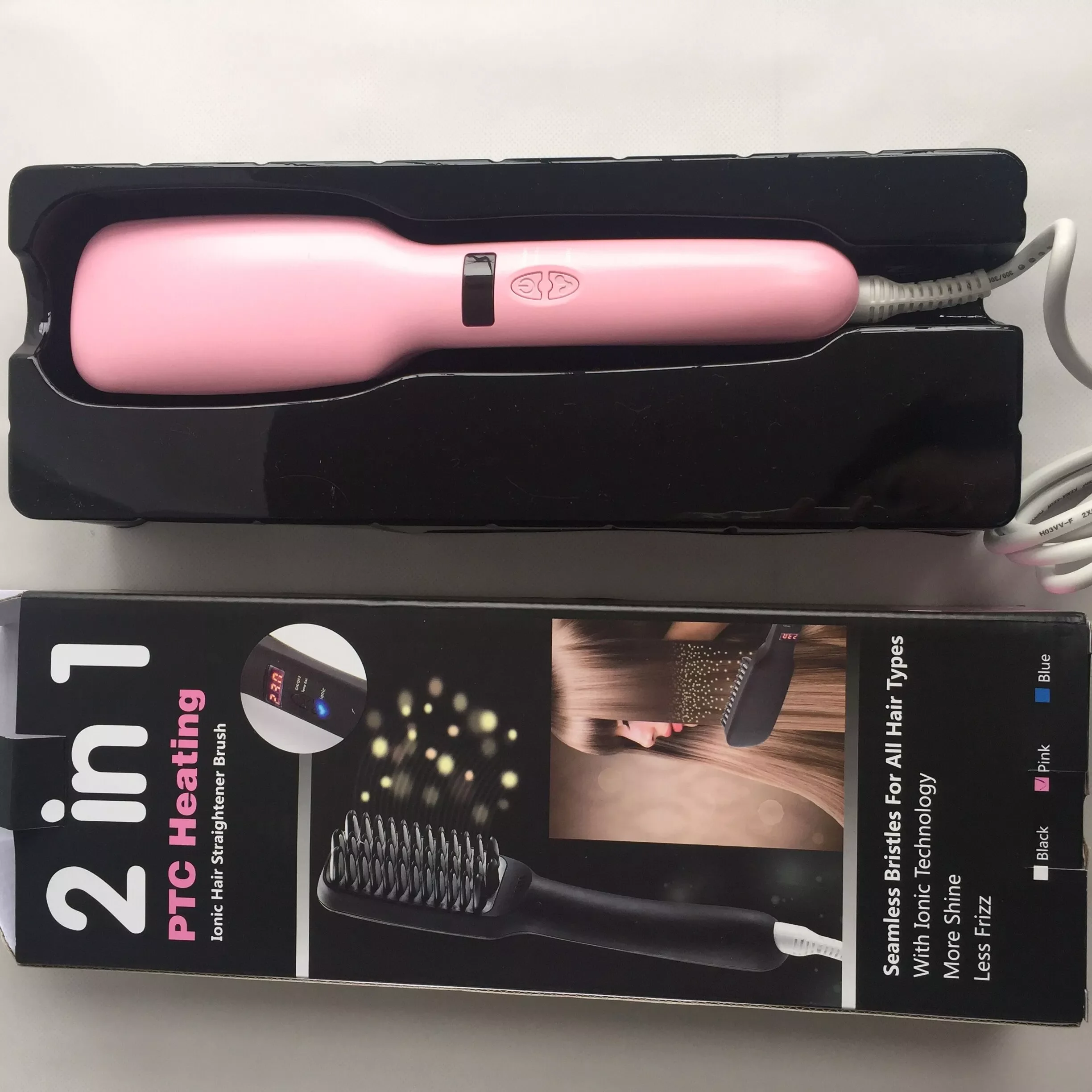 

Electric Ceramic Anti-Scald Hair Brush Straightener Comb PTC Fast Heating Straight Hair Straightening Curling Brushes