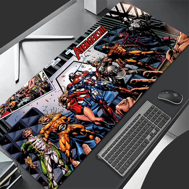 

Cool The Avengers Gaming Mouse Pad Large Home Desk Mat Anti-skid Pc Accessories Laptop Carpet Soft Computer Offices Mousepad HD