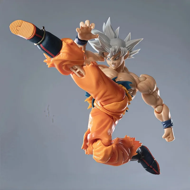 Фото Оригинальная коллекционная фигурка Bandai SHFiguarts Dragon Ball Super Son Goku Ultra Instinct с подвижными суставами, подарок в коробке №3