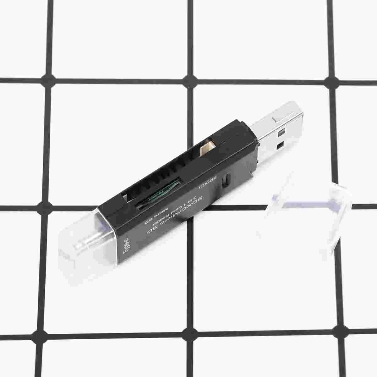 

3 In 1 USB Type-C Micro USB Sim Card Reader USB20 Universal TF SD Memory OTG Sim Card Reader for Phone (Black)