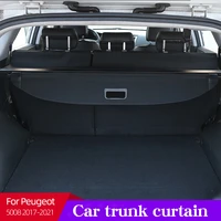 trunk cargo cover for peugeot 5008 2017 2021 security shield rear luggage carrier curtain retractable accessories black