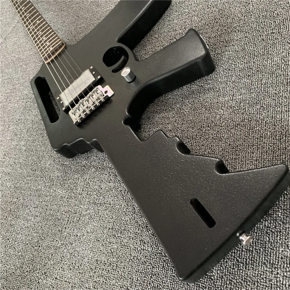 

Special shaped gun electric guitar black souvenir fast delivery free delivery guitars guitarra