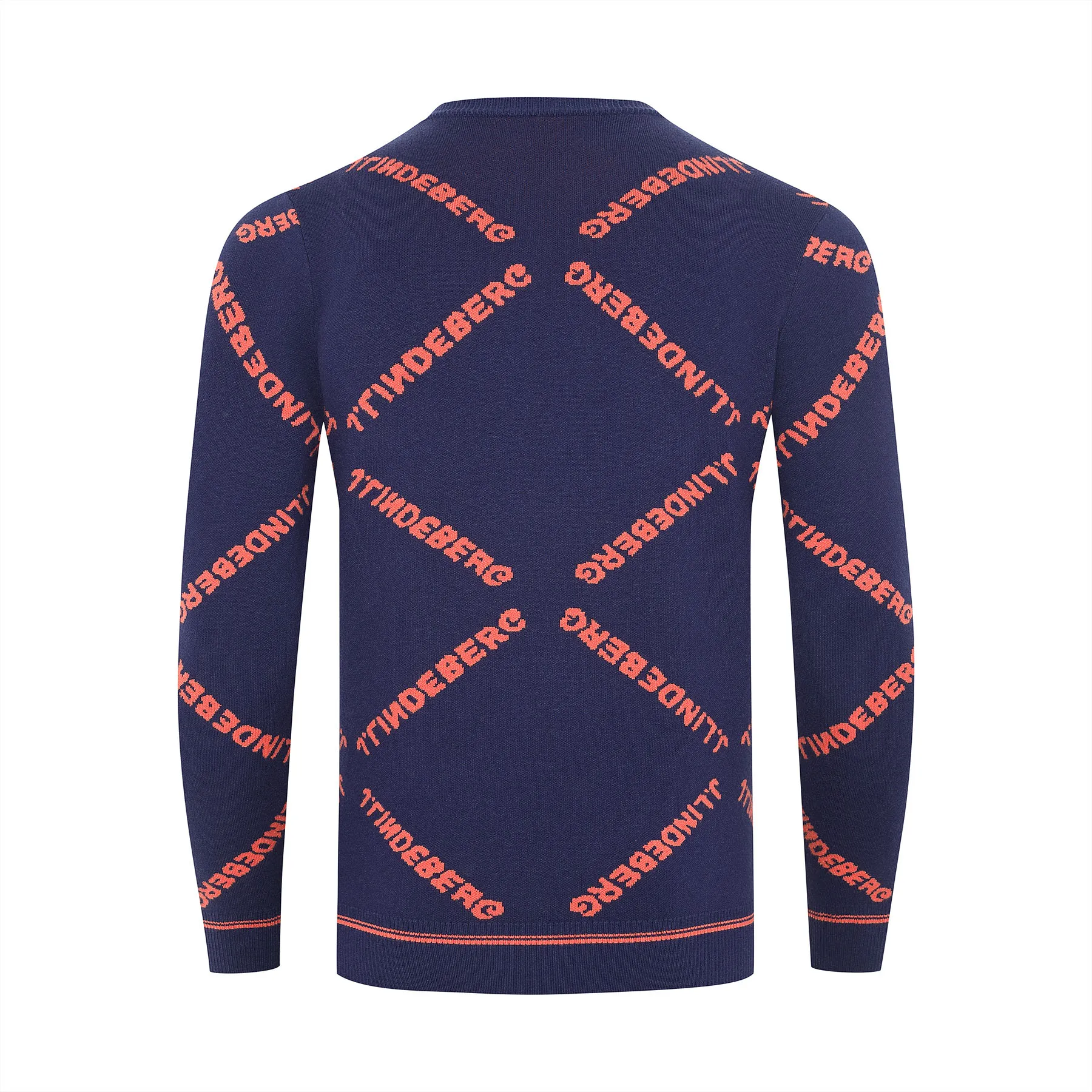 Autumn winter men golf sweater 2022 leisure sports lining round neck warm sweater