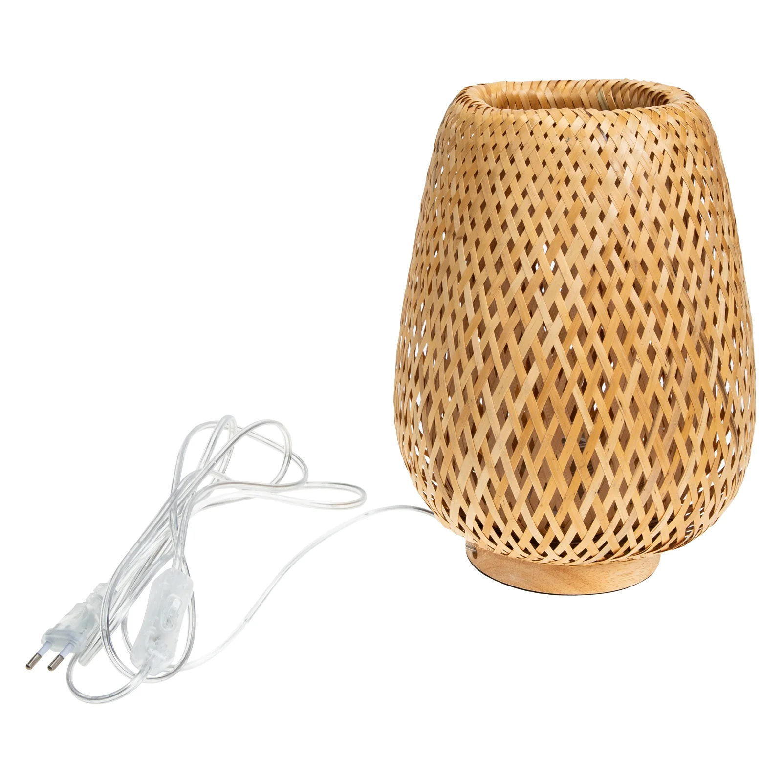 

Bamboo Woven Bedside Lamp Decorative Table Lamp for Living Room Bedroom (Plug)