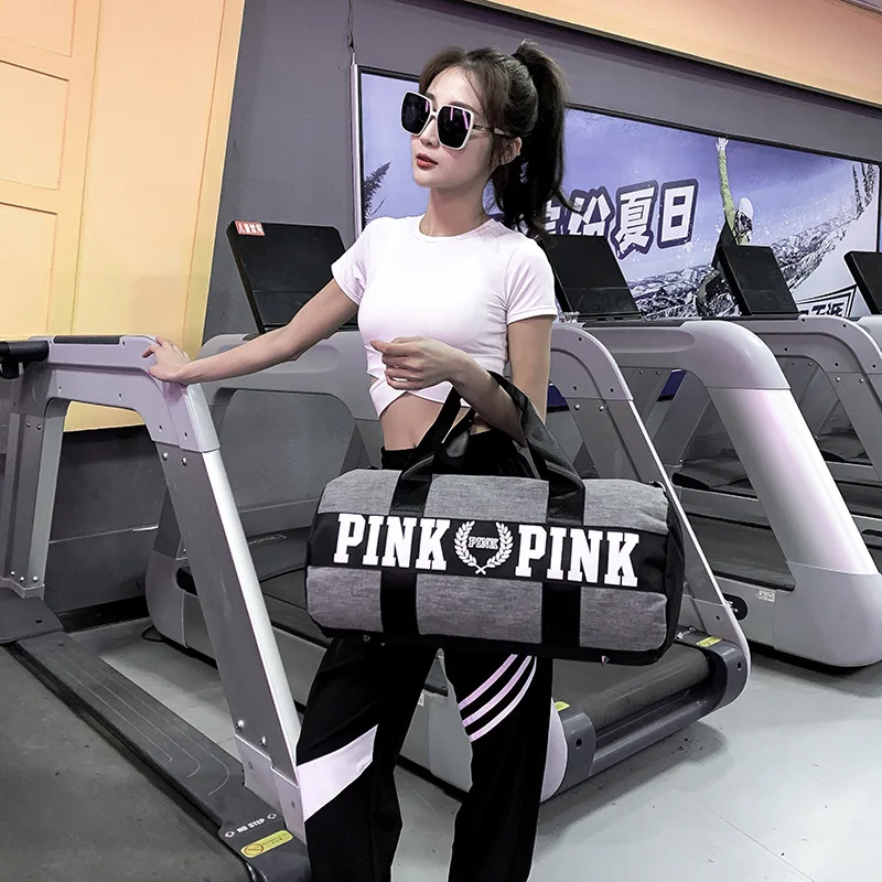 

Abay Traveling Bags for Men Outdoor Pink Gym Bag Women Nylon Clothing Sport Fitness Yoga Bag Girls Training Weekend Handbags
