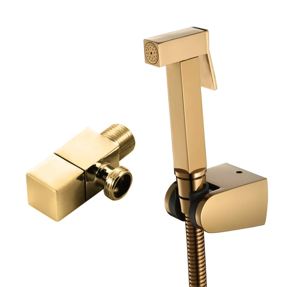 

Brass Handheld Bidet Sprayer Toilet Shower Bidet Shower Bathtoom Gold Toilet Bidet Hygienic Shower Toilet Wash for Bathroom
