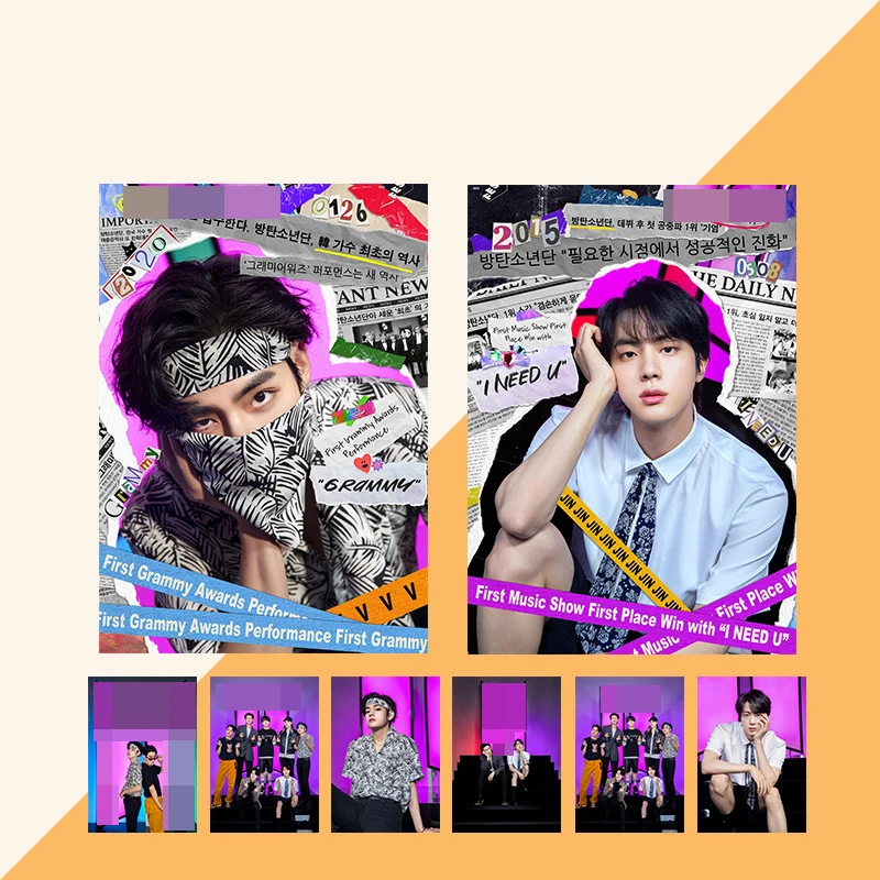 

4Pcs/Set Wholesale Kpop Bangtan Boys Stickers New 9th FAMILY PORTRAIT Photo Art Picture Room Decor Wall Stickers Fans Collection