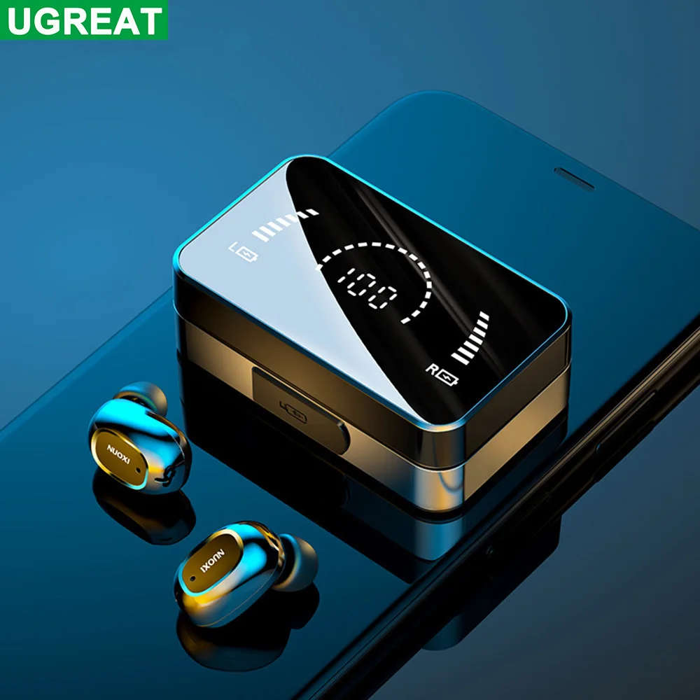 

LED 3500mAh Charging Box Earphones Bluetooth 5.0 Headphone 9D Stereo Sports Waterproof Wireless Earbuds With Microphone Headsets