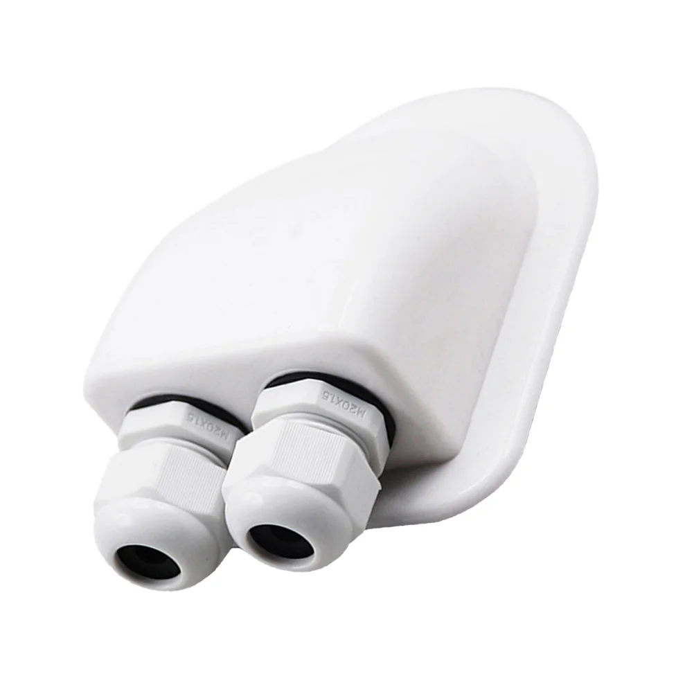 

Entry Gland Cable Solar Box Dual Wire Double Holes Marine Cabin Panel Boat Rv Roof Car Holder Abs