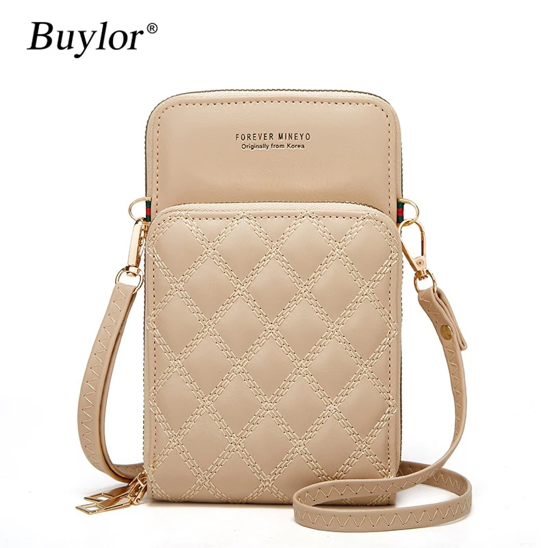 

Женская сумка-кошелек из мягкой кожи, с отделением для телефона