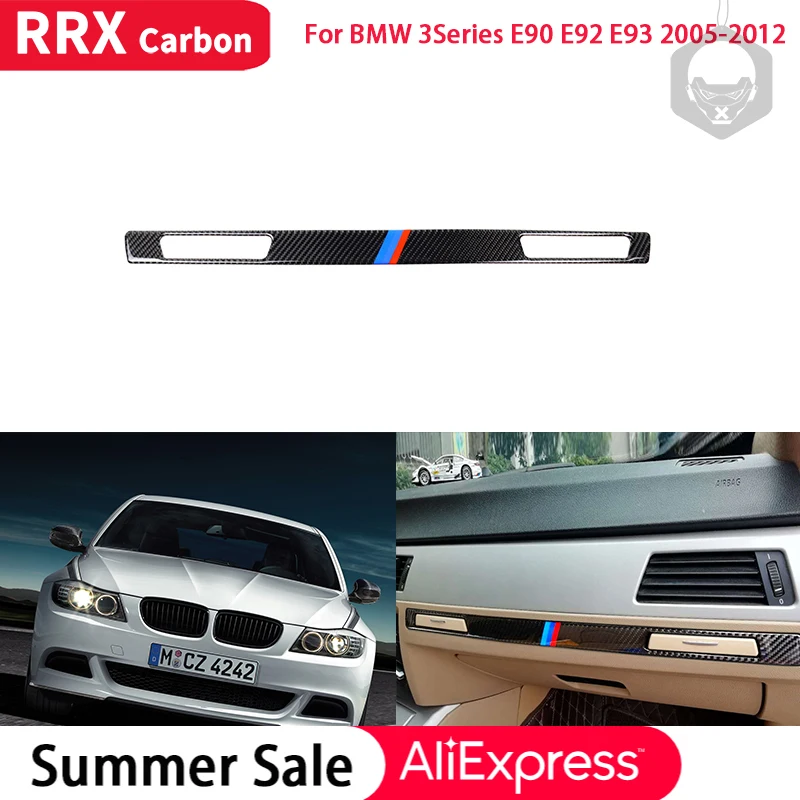 

RRX for BMW E90 E92 E93 3 Series 2005-2012 Interior Trim Carbon Fiber Copilot Water Cupholder Panel Decoration Cover Sticker
