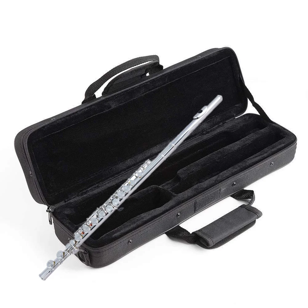

1Pc Professional Flute Case Flute Case 16-hole Flute Single Shoulder Case (Black)