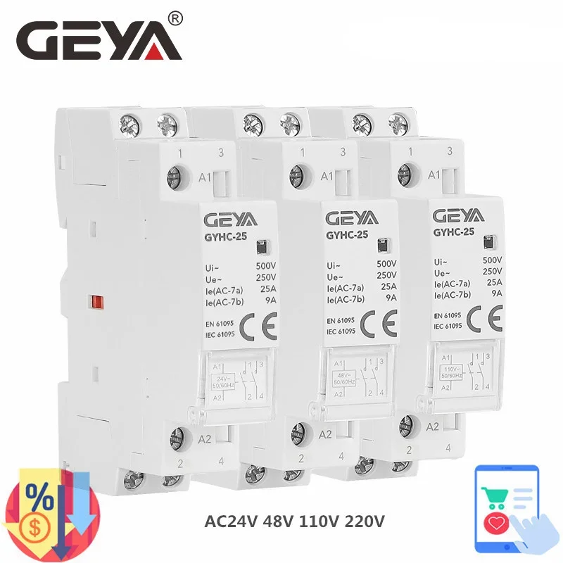 

GEYA GYHC Бытовой Контактор 25А