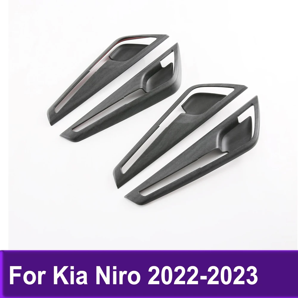 

Styling Car Accessories For Kia Niro 2022-2023 Interior Side Door Handle Bowl Cover Trim Sticker Carbon Fiber