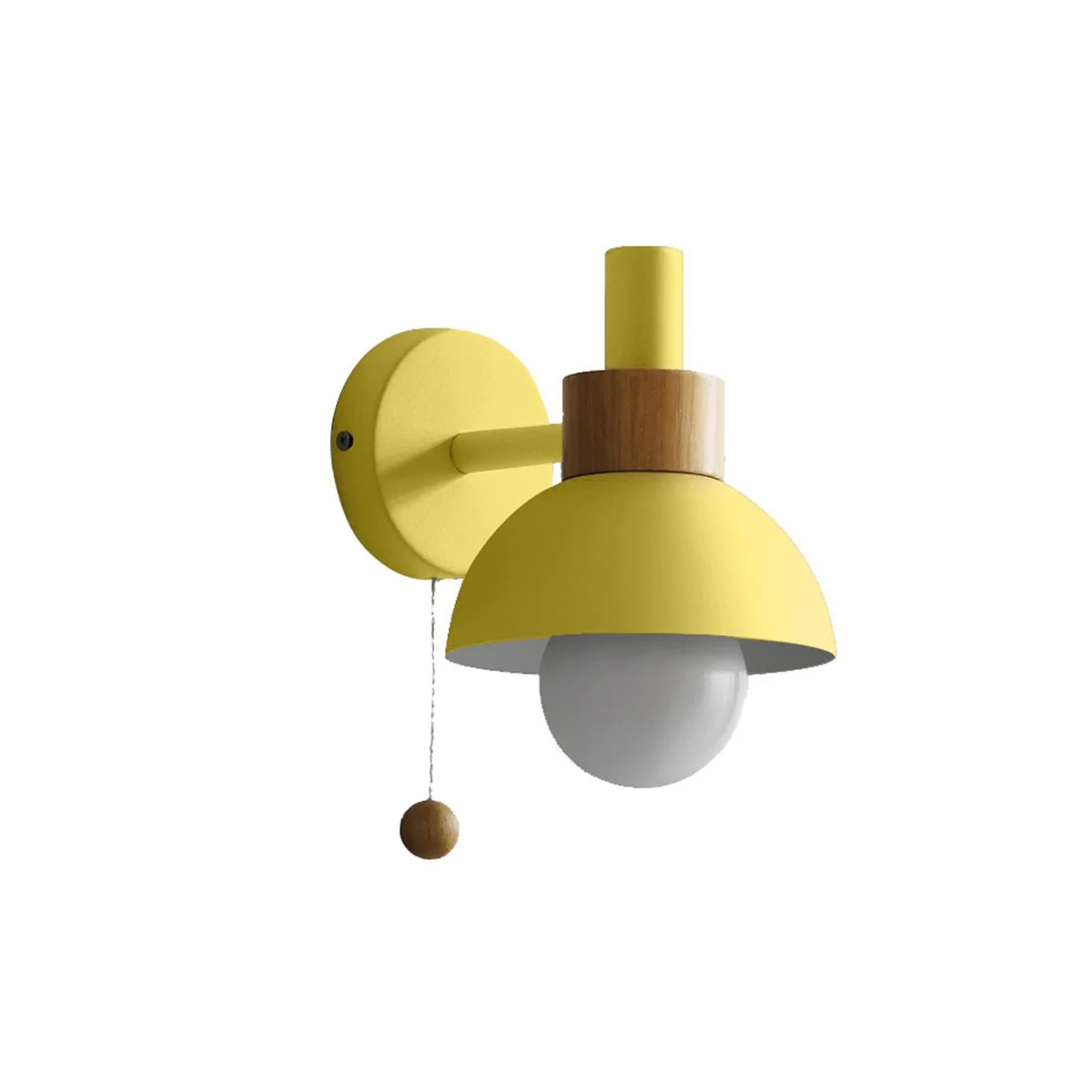 

Living Room Porch Aisle Lamp Nordic Minimalist Modern Bedroom Bedside Lamp Macaron Wall Lamp(Yellow)