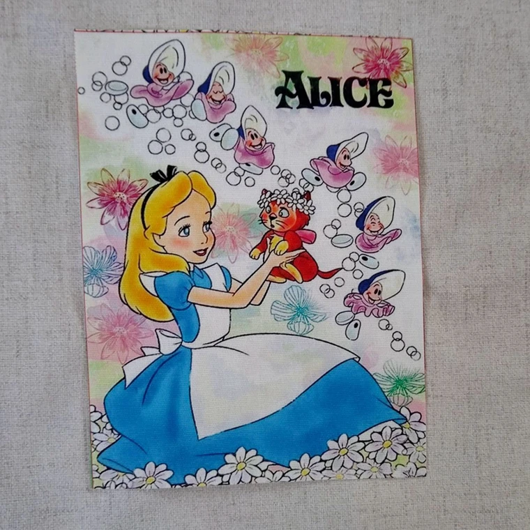 Disney Алиса в стране чудес хлопчатобумажная ткань для украшения стен материал