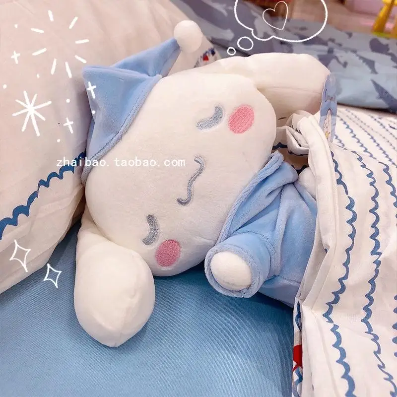 

sanrio plushie cinnamoroll plush Sleeping Hello Kt My Melody Pompom Purin Kuromi 12Cm Soft Stuffed Plush Puppet Doll Kids Toy