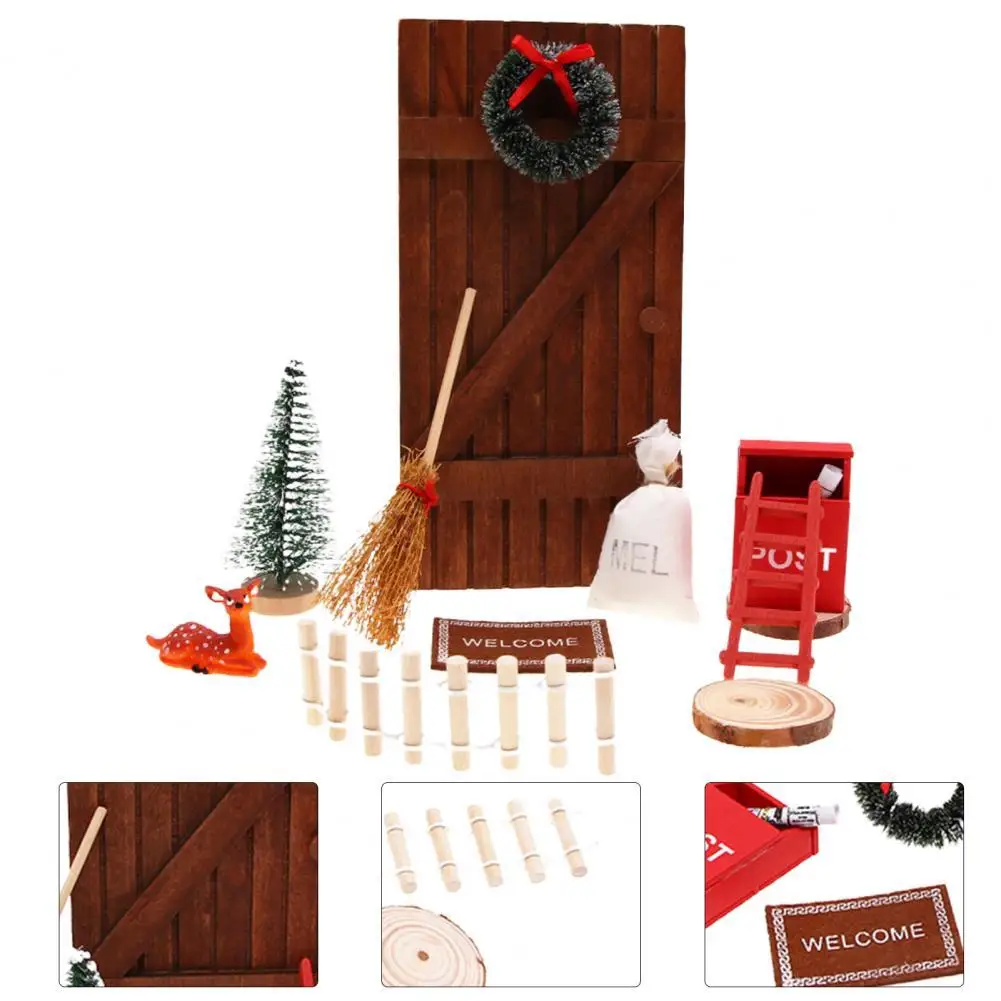 

1 Set Dollhouse Door Ornament Portable Practical Corrosion Resistant Dollhouse Door Decoration for Kids Room