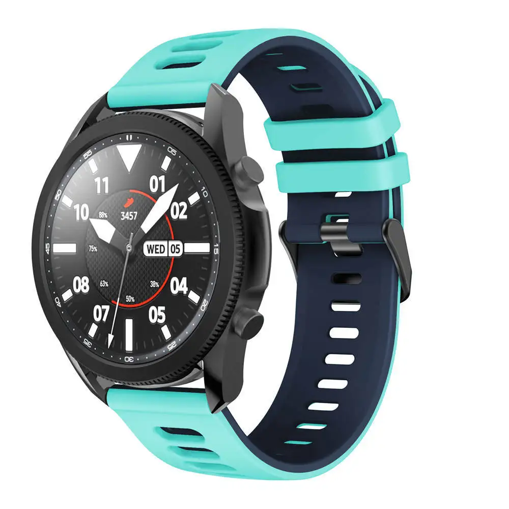 Фото Ремешок силиконовый для Samsung Watch 5/4/3 40/44 мм, спортивный браслет для Amazfit GTR/GTS Correa, 22 мм 20 мм №2