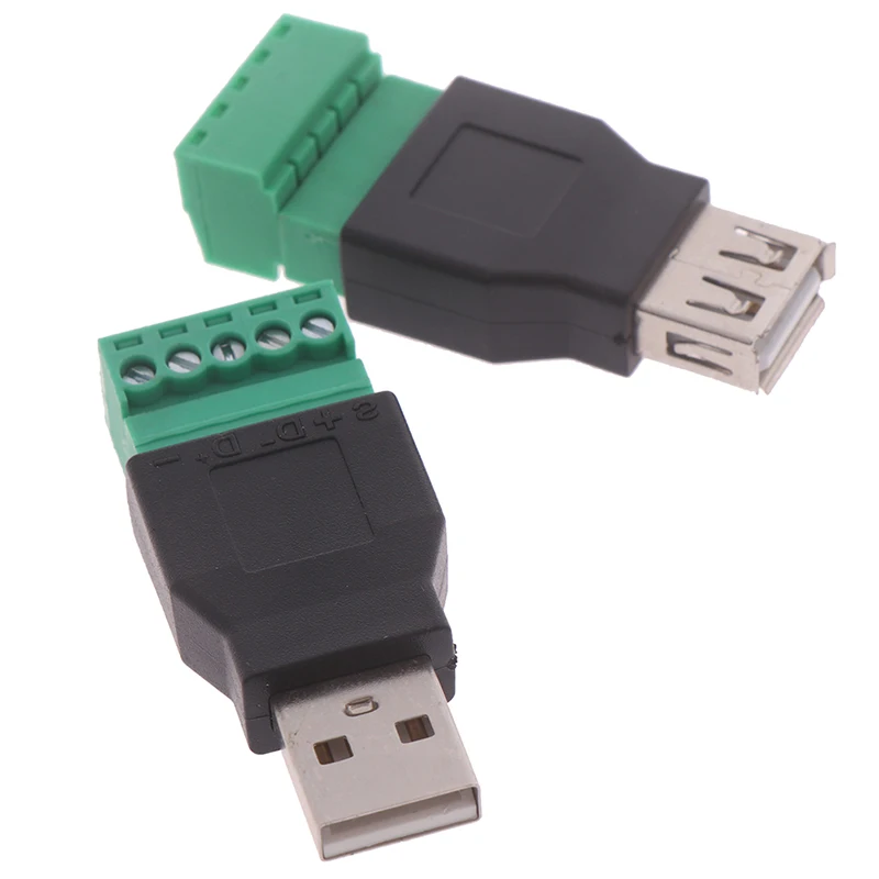

USB Female To Screw Connectors USB2.0 Female Jack USB Plug With Shield Connector USB Female To Screw Terminal